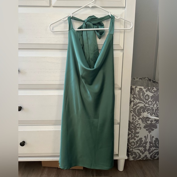 Green Silk Dress - Picture 1 of 2
